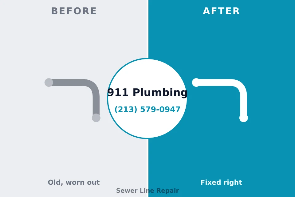 Before and after: plumbing repair Hasson Heights, PA